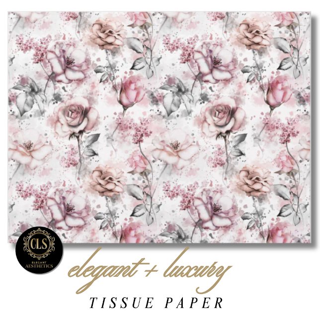 Tissue Paper – Vintage Rose Ephemera (Tissue Paper – Vintage Rose Ephemera)