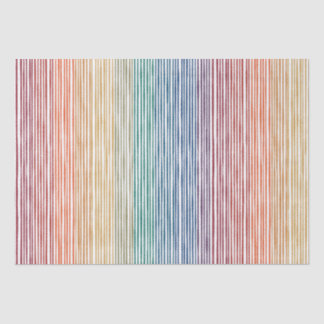 Tissue Paper Watercolor Rainbow Stripe