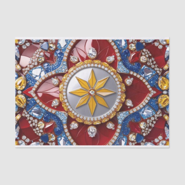 Tissue paper with Colombian colours design (Front)