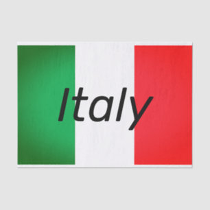 Tissue Paper with image of Italian flag