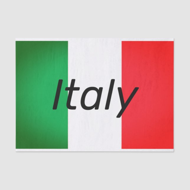 Tissue Paper with image of Italian flag (Front)