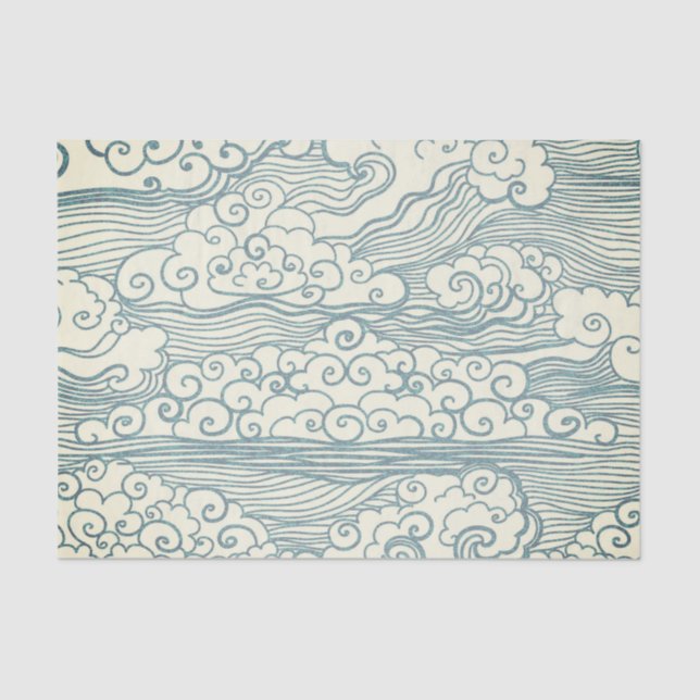 TISSUE PAPER WITH JAPANESE CLOUDS (Front)
