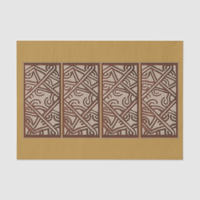Tissue Paper with Unique Gold Design (Front)