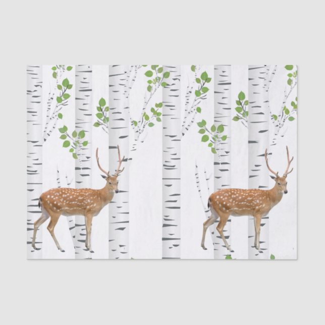 Tissue Paper Wrapping Deer Doe Buck Woodland Hunti (Front)