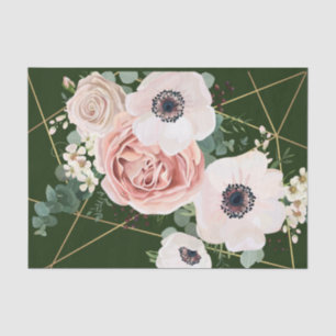 Tissue Paper Wrapping Geometric Garden Rose Hunter