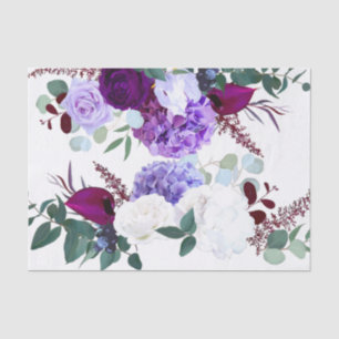 Tissue Paper Wrapping Lavender Hibiscus on White