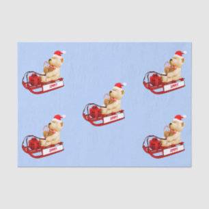 Tissue PaperTeddy Bear Sled Christmas Gift Paper