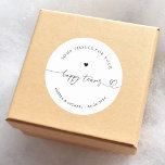 Tissues For Your Happy Tears Heart Script Wedding Classic Round Sticker<br><div class="desc">These elegant stickers would make a wonderful addition to your wedding supplies! Easily customise them by clicking on the "personalise" option.</div>