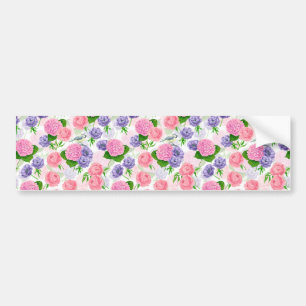 Tit bird and flowers bumper sticker