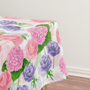 Tit bird and flowers tablecloth