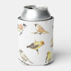 Tit birds pattern can cooler
