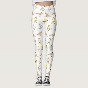 Tit birds pattern leggings