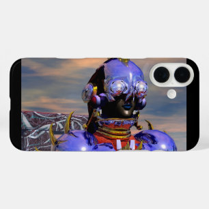 TITAN CYBORG PORTRAIT Blue Science Fiction ,Scifi iPhone 16 Plus Case