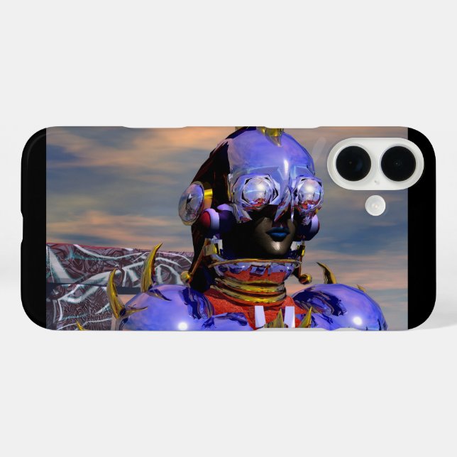 TITAN CYBORG PORTRAIT Blue Science Fiction ,Scifi Case-Mate iPhone Case (Back (Horizontal))
