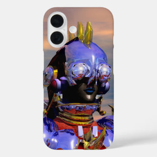 TITAN CYBORG PORTRAIT Blue Science Fiction ,Scifi iPhone 16 Case