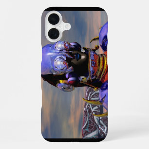 TITAN CYBORG PORTRAIT Blue Science Fiction ,Scifi iPhone Case