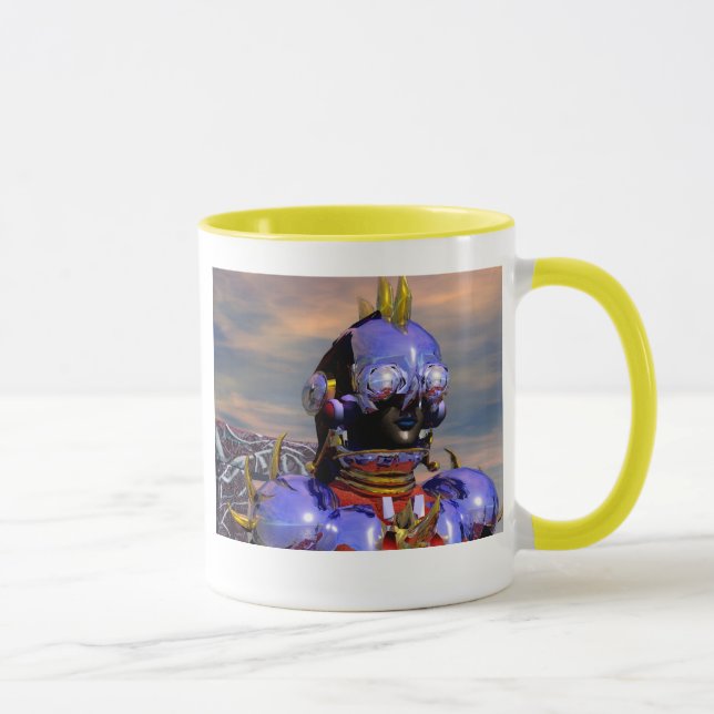 TITAN CYBORG PORTRAIT Blue Science Fiction,Scifi Mug (Right)
