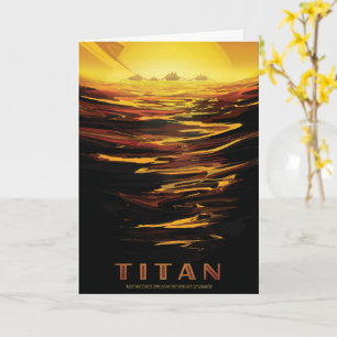 Titan largest moon of Planet Saturn Card