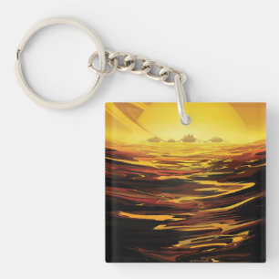 Titan largest moon of Planet Saturn Key Ring