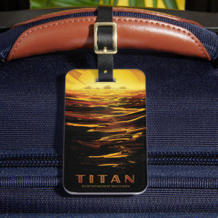 Titan largest moon of Planet Saturn Luggage Tag