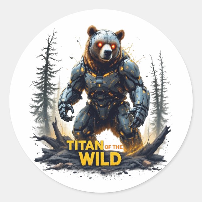 Titan of the Wild - Robotic Bear Sticker (Front)