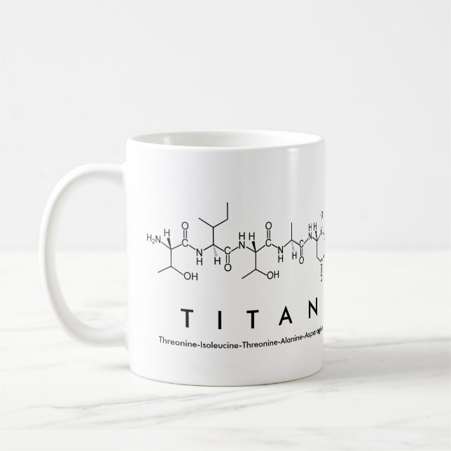 Titan peptide name mug (Left)