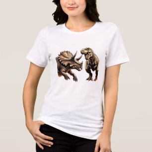 🦖 Titan T-Rex Showdown – Ultimate Dinosaur T-Shir Tri-Blend Shirt