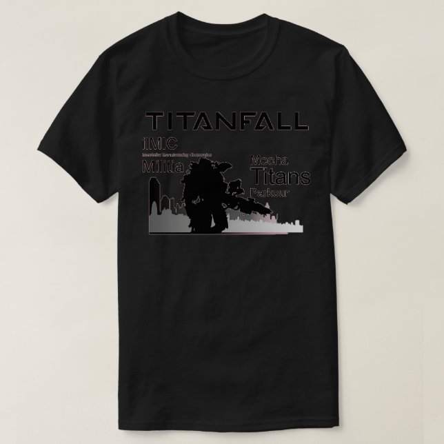 Titanfall Black T-Shirt (Design Front)