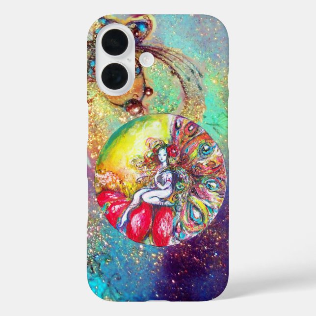 TITANIA / MAGIC BUTTERFLY PLANT IN GOLD SPARKLES Case-Mate iPhone CASE (Back)