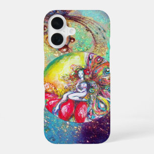 TITANIA / MAGIC BUTTERFLY PLANT IN GOLD SPARKLES iPhone 16 CASE