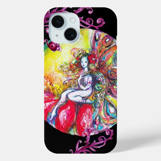 TITANIA SITTING ON A RED FLOWER Case-Mate iPhone CASE (Back)