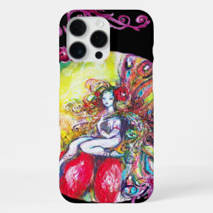 TITANIA SITTING ON A RED FLOWER Pink Floral Swirls iPhone Case