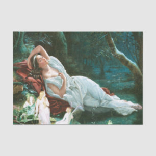 Titania Sleeping In The Moonlight Fairy Art Tissue Paper