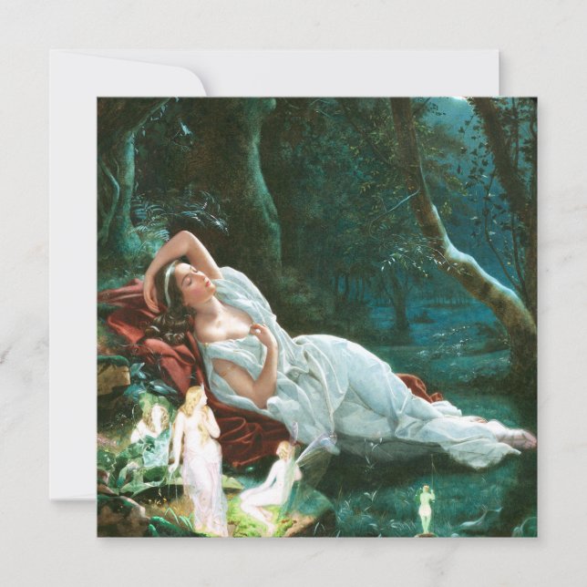 Titania Sleeping in the Moonlight - Simmons Art Invitation (Front)