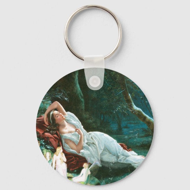 Titania Sleeping in the Moonlight - Simmons Art Key Ring (Front)