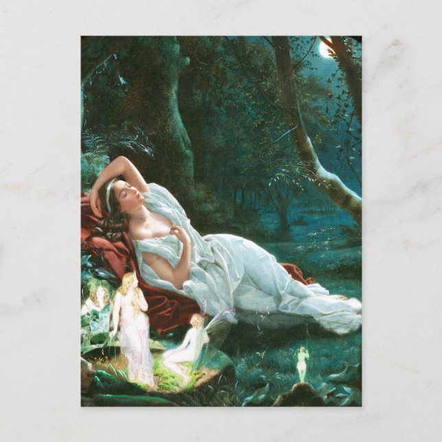 Titania Sleeping in the Moonlight - Simmons Art Postcard (Front)