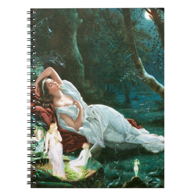 Titania Sleeping in the Moonlight Simmons Fae Art Notebook (Front)