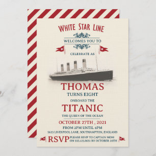 Titanic Birthday Party Invitation