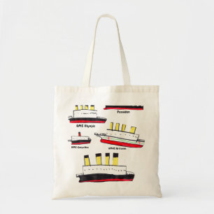 Titanic Britanic Carpathia Poseidon Olympic Desig Tote Bag