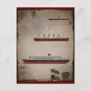 Titanic Carpathia and Mary Postcard