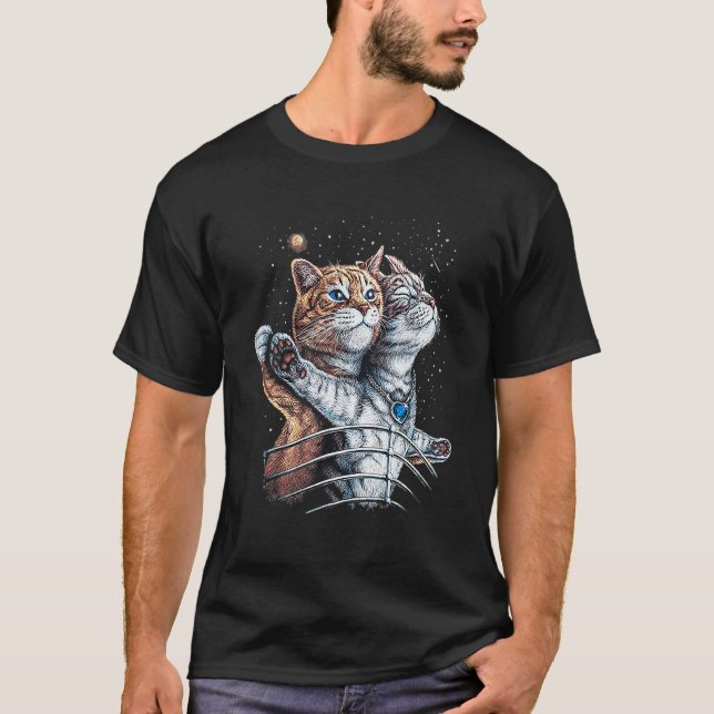 Titanic Cat In Space    For Cat T-Shirt (Front)