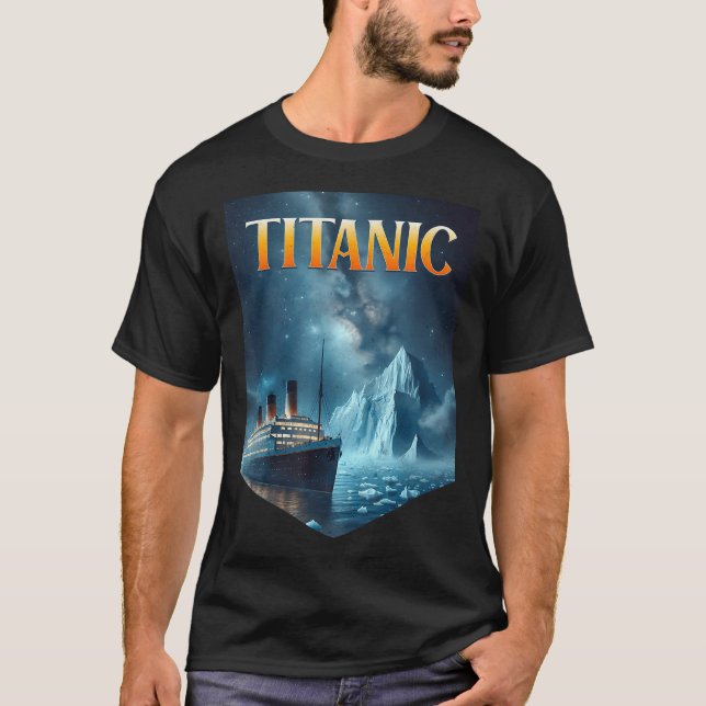 Titanic Cruise Ship Iceberg 1912 Rms Voyage Men Wo T-Shirt (Front)