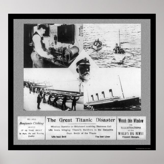 Titanic Disaster Vignettes 1912 Poster (Front)