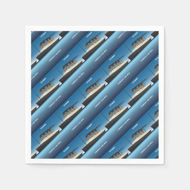 titanic dive napkin (Front)