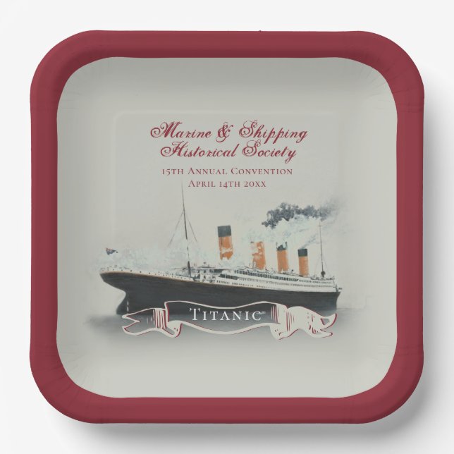  Titanic Event Paper Plate (Front)