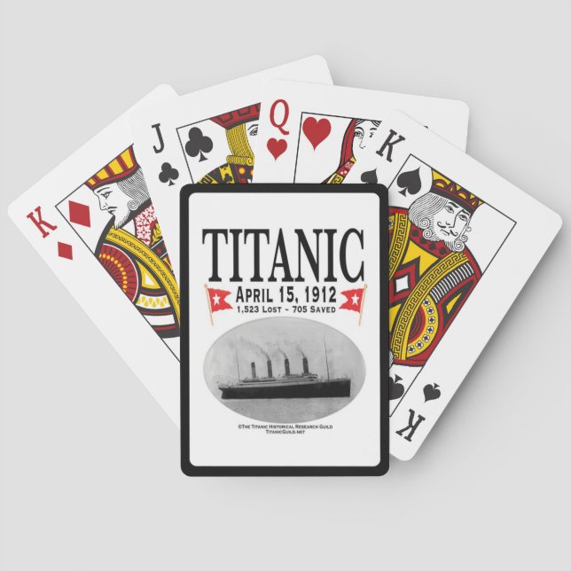 Titanic Ghost Ship Bicycle Playing Cards (white) (Back)