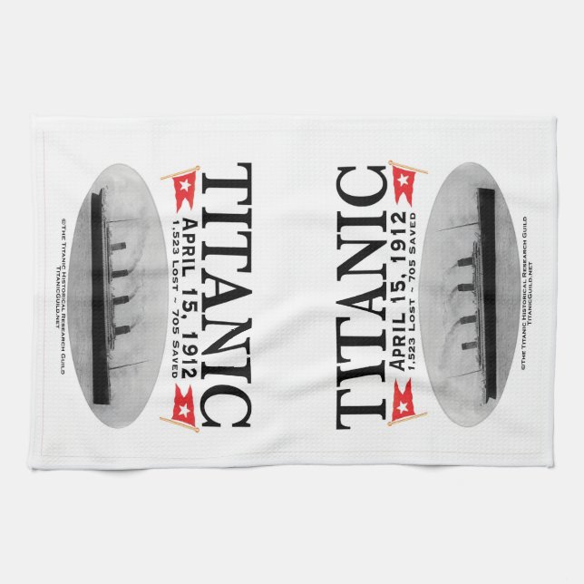 Titanic Ghost Ship Kitchen Towel Tea Towel (Horizontal)