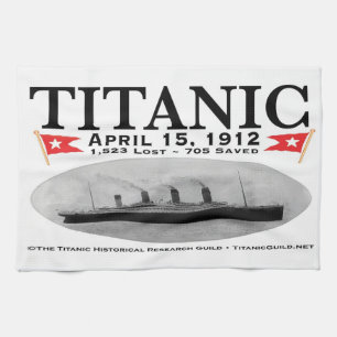 Titanic Ghost Ship Tea Towel