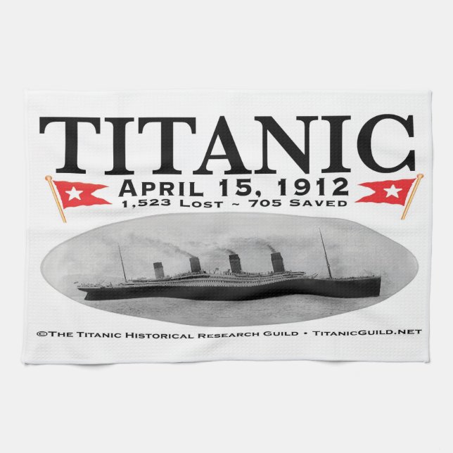 Titanic Ghost Ship Tea Towel (Horizontal)