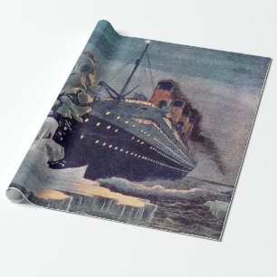 Titanic Hits Iceberg Wrapping Paper